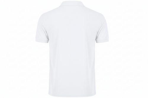 Playera blanca tipo polo para hombre (logo solo en frente)